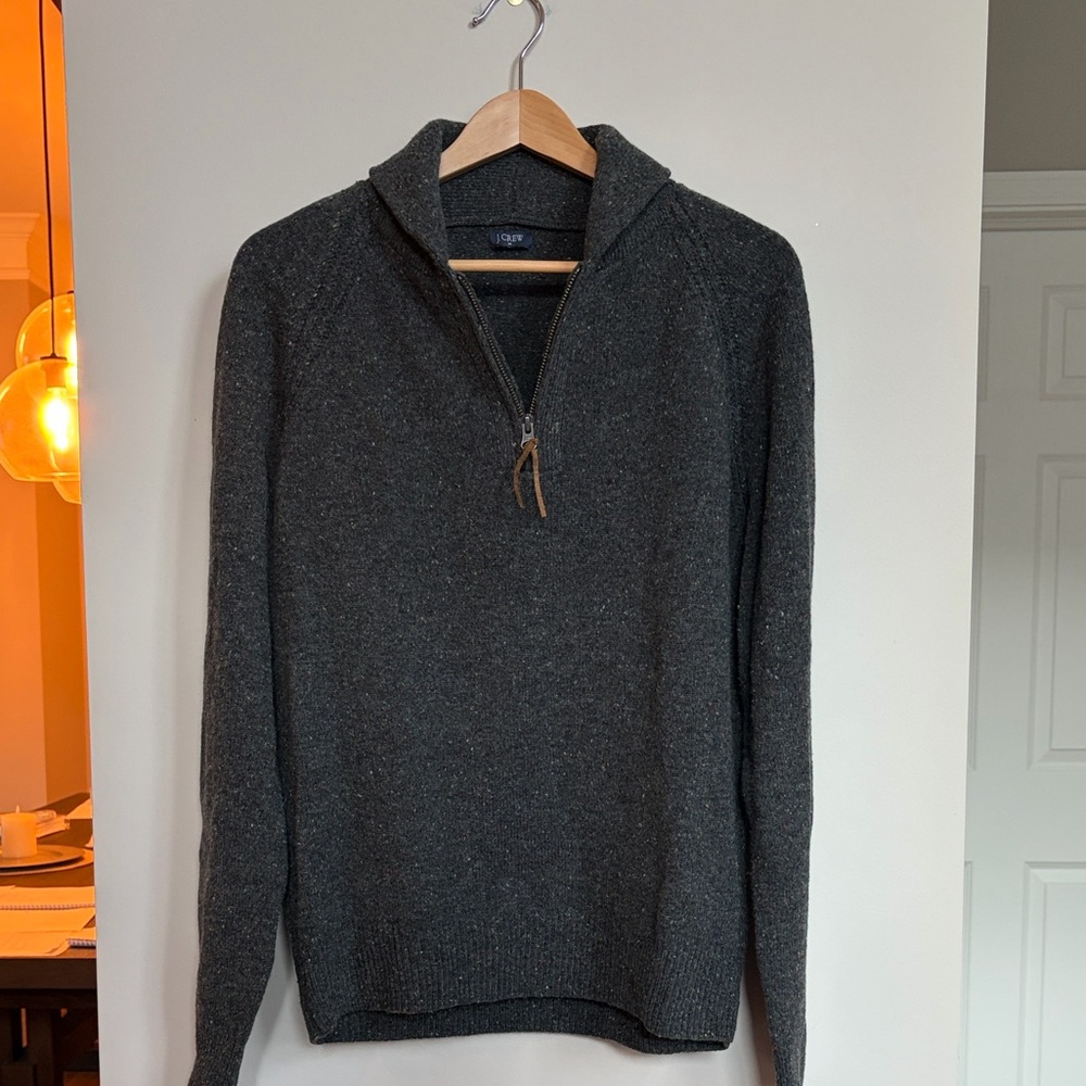 J. Crew Wool Quarter-Zip Sweater‎